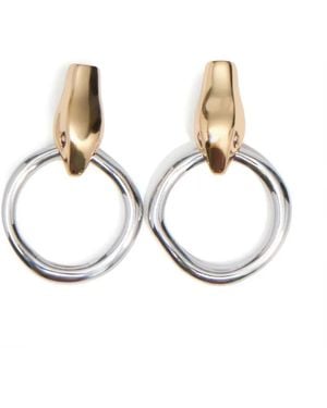 Bimba Y Lola Créoles Bicolores À Motif Tête De Serpent - Brown