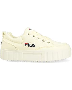 Fila Logo Platform Trainers - White