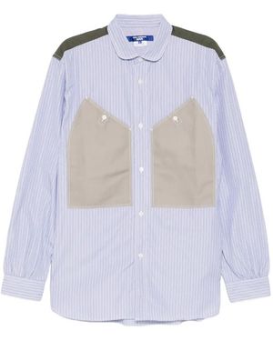 Junya Watanabe Striped Panelled Shirt - White