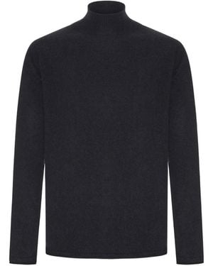 Roberto Collina Lupetto High-Neck Knitted Jumper - Blue