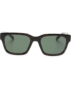 Gucci Web Stripe Square-Frame Sunglasses - Green