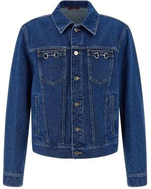 Gucci Horsebit Denim Jacket - Blue