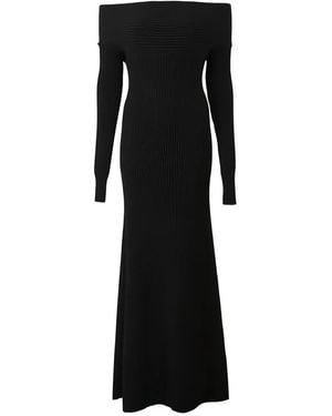 A.W.A.K.E. MODE Off-Shoulder Maxi Dress - Black