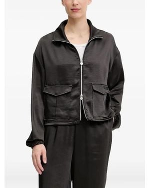 EA7 Pocket-Detail Zip-Up Jacket - Black