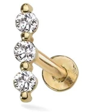Lark & Berry 14Kt Modernist Diamond Earring - Metallic