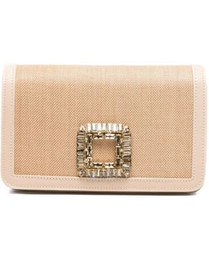 Roberto Festa Embellished Tilda Shoulder Bag - Natural