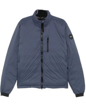 Canada Goose Lodge Quilted Logo-Patch Jacket - Blue