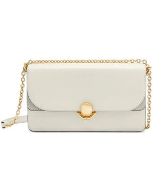 Furla Logo-Engraved Chain-Link Shoulder Bag - Natural