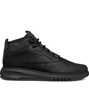 Geox Aerantis Lace-Up Leather Boots - Black