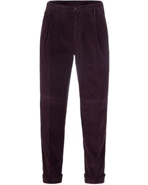 L.B.M. 1911 Cordhose mit Falten - Blau