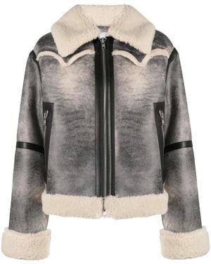 Stand Studio Lessie Faux-Shearling Jacket - Black