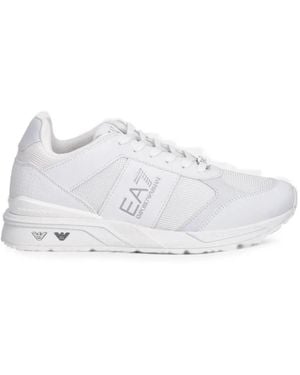 EA7 Sneakers Met Logoprint - Wit