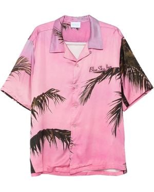 BLUE SKY INN Palm Tree-Print Shirt - Pink
