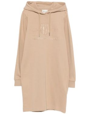 GANT Hooded Long-Sleeved Dress - Natural