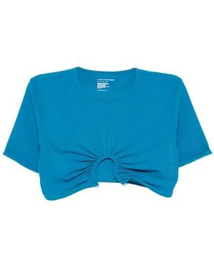 Christopher Esber Gerafftes Oberteil mit Perlenverzierung - Blau