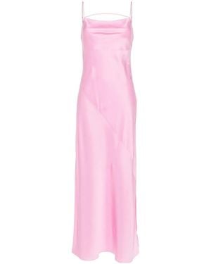 Patrizia Pepe Satin Mermaid Maxi Dress - Pink
