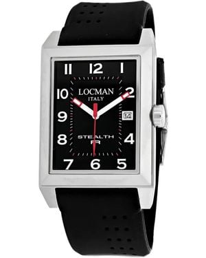 LOCMAN Stealth R Rectangle-Frame 34Mm Watch - Black