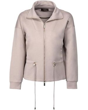 Moorer Derice Zip-Up Sweatshirt - Natural