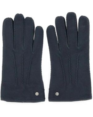 Gianni Chiarini Suede Top-Stitch Gloves - Blue