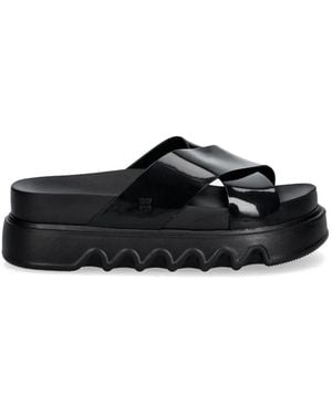 Melissa Cosy Cross Platform Slides - Black