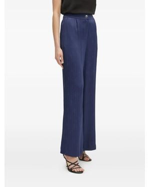 Guess Button-Fastening Pattern Pants - Blue