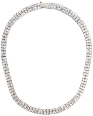 Anisa Sojka Double Tennis Necklace - White