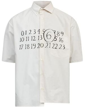 MM6 by Maison Margiela Asymmetric Poplin Shirt - White