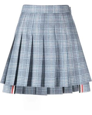 Thom Browne Skirt With Logo - Blue
