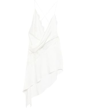 Alex Perry Lace Asymmetric Mini Dress - White
