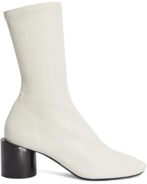 Jil Sander ブロックヒール アンクルブーツ - ホワイト