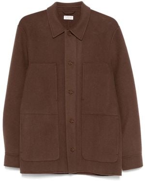 Fursac Button Pockets Wool Double Breasted Coat - Brown