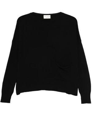 Ma'ry'ya Jersey Con Bolsillo De Parche - Negro