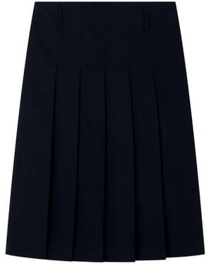 A.P.C. Jupe Mi-Longue À Design Plissé - Blue