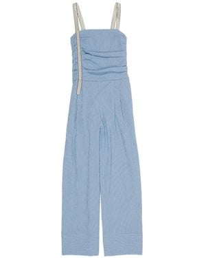 Bimba Y Lola Striped Jumpsuit - Blue