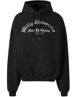 Willy Chavarria Klassischer Hoodie - Schwarz