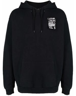 Raf Simons Patch-Detail Long-Sleeved Hoodie - Blue