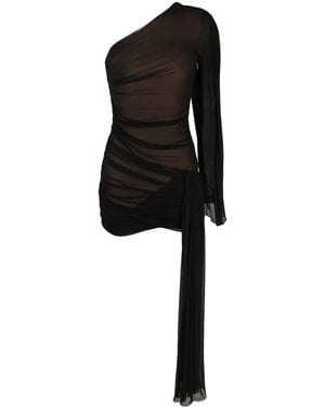 Dion Lee Hosiery Draped Minidress - Black