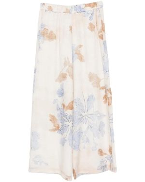 Seventy Floral Pants - White