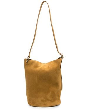JOSEPH Fold Suede Bucket Bag - Metallic