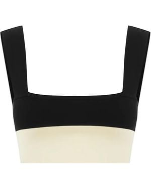 Posse Theo Striped Crop Top - White