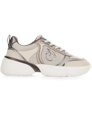 Pinko Love Birds Paneled Sneakers - White