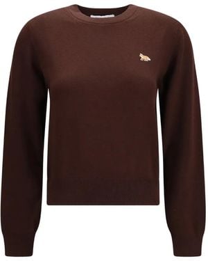 Maison Kitsuné Baby Fox Merino Jumper - Brown