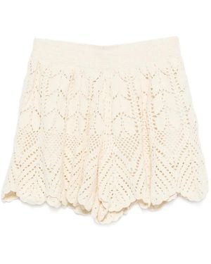 Zimmermann Gehäkelte Awaken Shorts aus Spitze - Natur