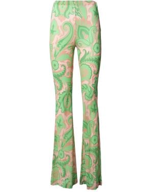 Etro Paisley Flared Trousers - Green