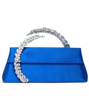 L'ALINGI Karma Satin-Clutch Mit Schmucksteinen - Blau
