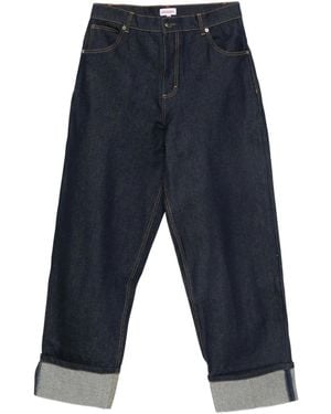 Charles Jeffrey Cotton Wide-Leg Jeans - Blue