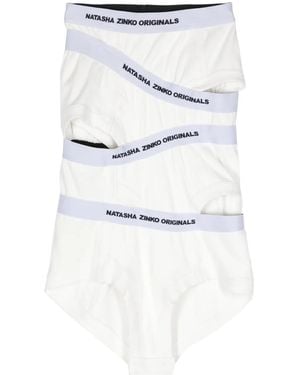Natasha Zinko Asymmetrischer Underwear Rock - Weiß