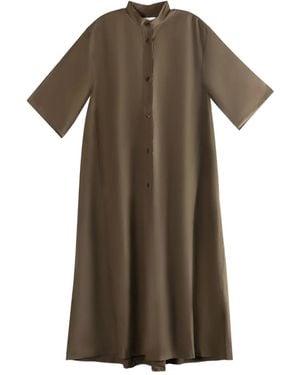 Studio Nicholson Button-Front Midi Shirt Dress - Green