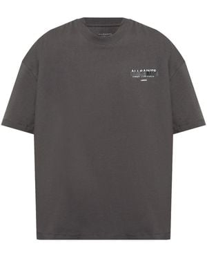 AllSaints Redact T-Shirt - Grey