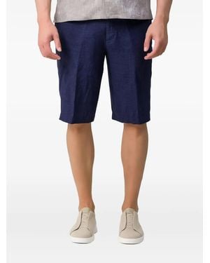 ZEGNA Linen Shorts - Blue